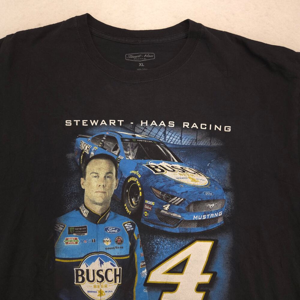 NASCAR Stewart Haas Graphic Short Sleeve Racing T Shirt Mens Size XL Black